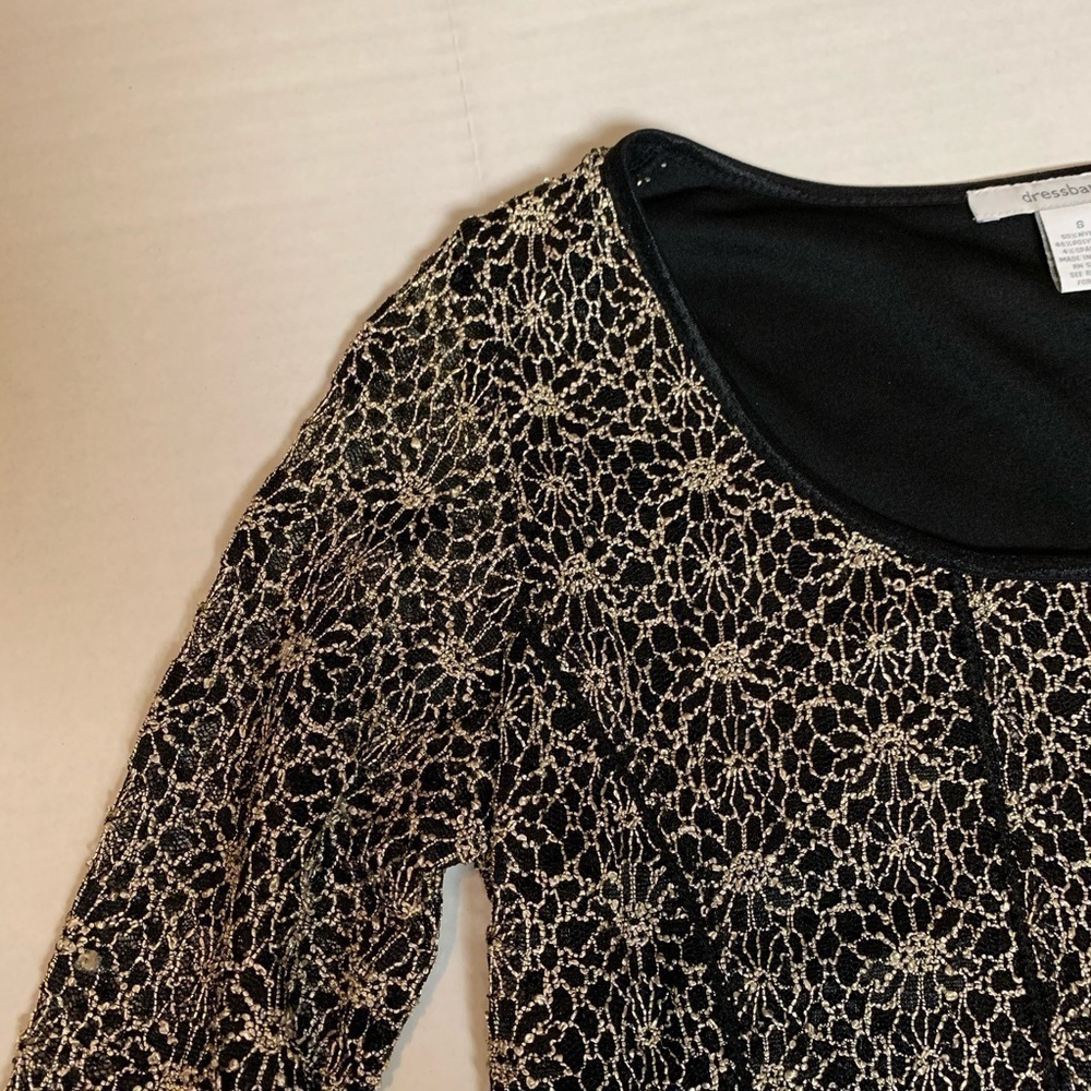 Dress Barn Floral Black Top Small - Picture 2 of 5